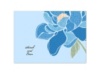 Patterned Peony - Cornflower - Thank You Card and Envelope