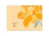 Patterned Peony - Tangerine - Thank You Card and Envelope