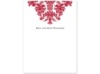 Decorative Damask - Apple - Thank You Card and Envelope