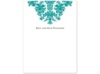 Decorative Damask - Jade - Thank You Card and Envelope