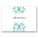 Monogram Flourish - Jade - Thank You Card and Envelope