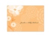 Moonlight Blossoms - Tangerine - Thank You Card and Envelope