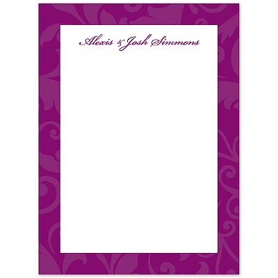 Treasured Jewels Pattern - Sangria - Thank You  Card and Envelope