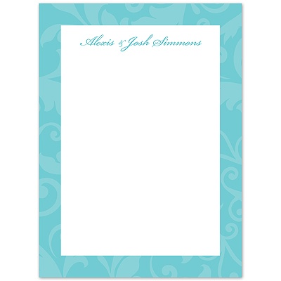 Treasured Jewels Pattern - Pool - Thank You  Card and Envelope