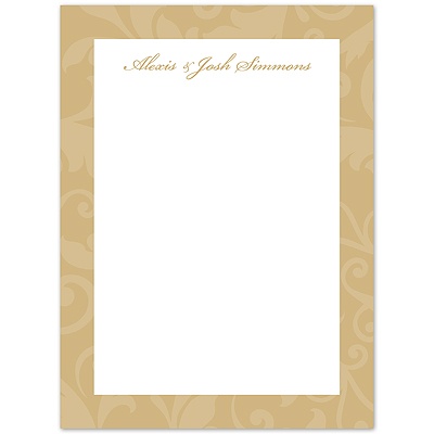 Treasured Jewels Pattern - Golden - Thank You  Card and Envelope