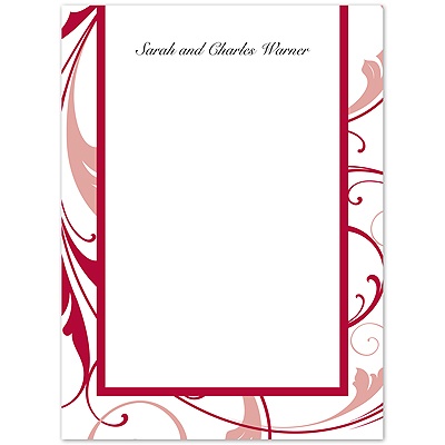 Swept Away - Apple - Thank You Card and Envelope