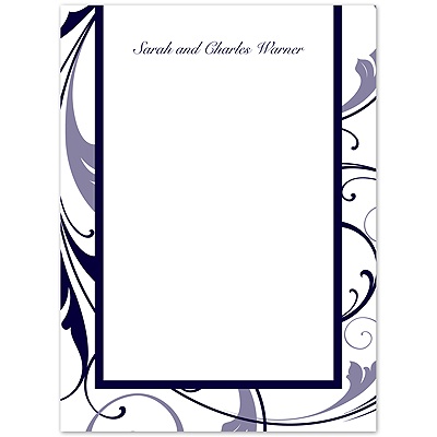 Swept Away - Lapis - Thank You Card and Envelope