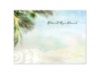 Palm Tree Beach - Thank You Card and Envelope