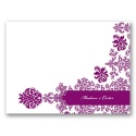 Vibrant Pattern - Sangria - Thank You Card and Envelope