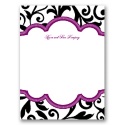 Breezy Damask - Thank You Card and Envelope
