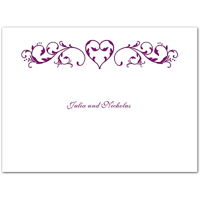 Imperial Filigree Heart - Thank You Card and Envelope