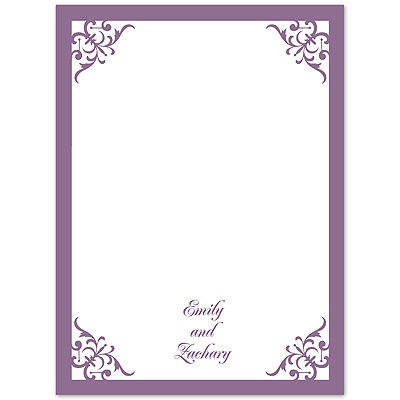 Imperial Contour Border - Thank You Card and Envelope