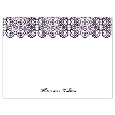 Monogram Pattern - Thank You Card and Envelope