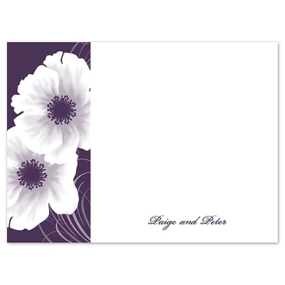Two of Us - Plum - Thank You Card and Envelope