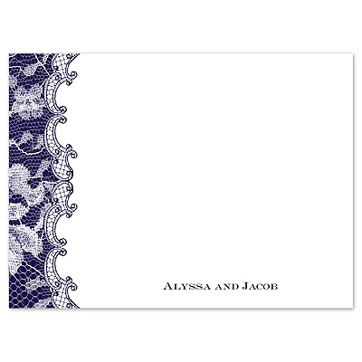 Lace Wrap -Thank You Card and Envelope