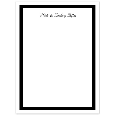 Treasured Jewels Border - Bright White - Thank You Card and Envelope