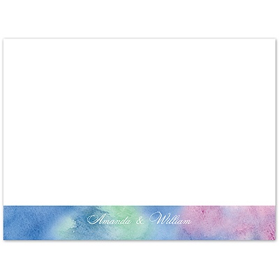 Treasured Jewels- Cool Rainbow - Thank You Card and Envelope