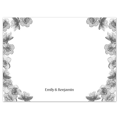 Treasured Jewels Floral - Thank You Card and Envelope