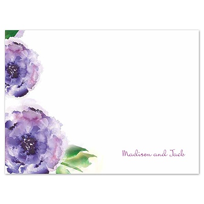 Treasured Jewels Splendor - Purple Thank You Card and Envelope
