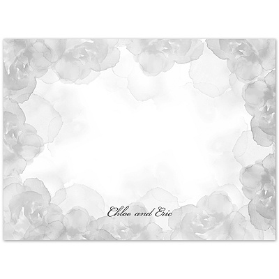 Treasured Jewels - Vintage Roses - Thank You Card and Envelope