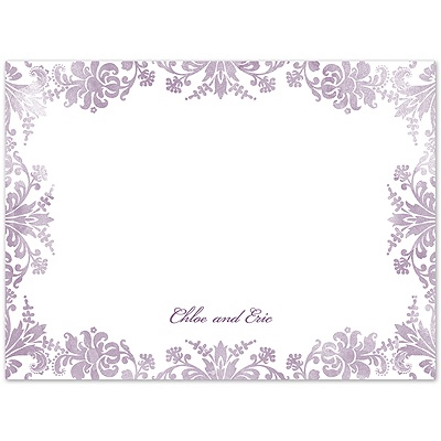 Treasured Jewels - Washed Filigree - Thank You Card and Envelope