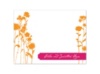 Field of Flowers - Tangerine -Thank You Card and Envelope