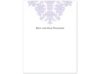 Decorative Damask - Iris - Thank You Card and Envelope