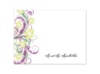 Watercolor Floral - Sangria - Thank You Card and Envelope