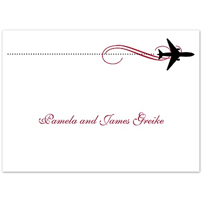 Boarding Pass - Thank You Card and Envelope