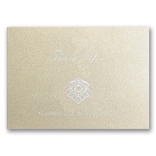 Luminous Lace - Champagne Shimmer - Thank You Card and Envelope