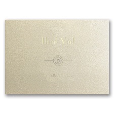 Wedding Radiance - Champagne Shimmer - Thank You Card and Envelope