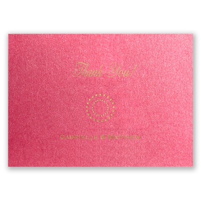 Shining Pearls - Hot Pink Shimmer - Thank You Card and Envelope