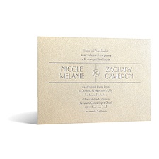 Wedding Radiance in Foil Print - Champagne Shimmer - Invitation