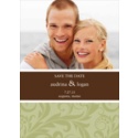Green Damask - Photo Save the Date Card