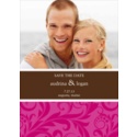 Fuchsia Damask - Photo Save the Date Card