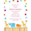 Circus Animals - Baby Shower Invitation