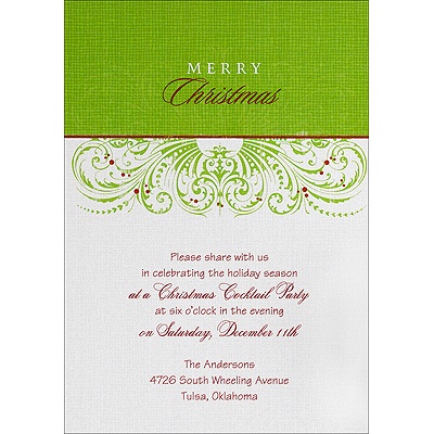 Antique Holiday - Invitation