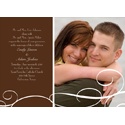 White Swirls - Brown Photo Save the Date Card