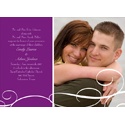 White Swirls - Photo Save the Date Card