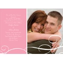 White Swirls - Pink Photo Save the Date Card