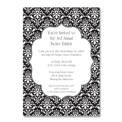 Classic Damask - Party Invitation