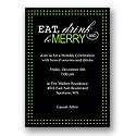 Eat, Drink, Be Merry - Green - Party Invitation