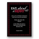 Eat, Drink, Be Merry - Red - Party Invitation