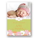 Sweet Flowers - Photo Birth Announcement