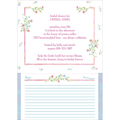 Pink Florals - Bridal Shower Invitation