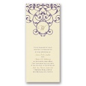 Vine Monogram Invitation - Ecru