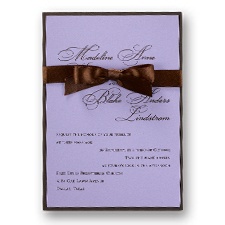 Orchid Layered Wedding Invitation