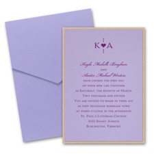 Orchid Layered Wedding Invitation with Pocket