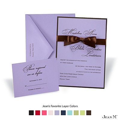 Orchid Layered Invitation