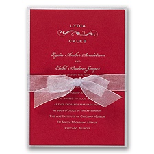 Merlot Layered Wedding Invitation